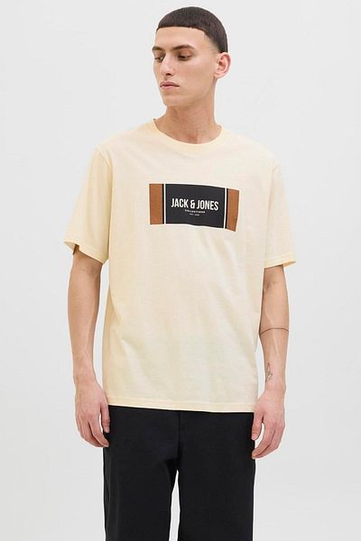 Jack & Jones Tricou cu imprimeu cu logo pentru piept pentru bărbați - Hayato