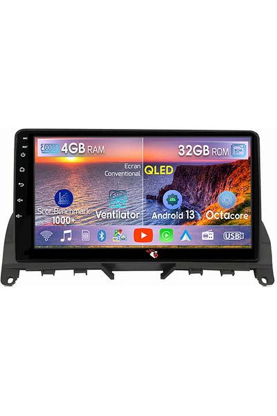 navi-it Dedicated navigation Mercedes Benz W204, C-Class din 2006 - 2012, 4 GB RAM 32 ROM, Android 13, Display