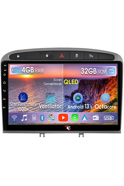 navi-it Dedicated navigation Peugeot 408 GRAY, 4GB RAM 32GB ROM, Android 13, 9" Display, Internet, Applications