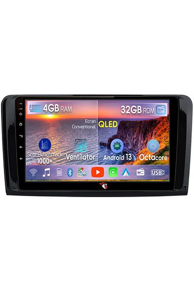 navi-it Navigatie dedicata Mercedes Benz ML PX6, 4GB RAM 64GB ROM, Octacore, Android 13, Display QLED 9", DS