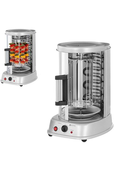 Royal Catering MINI prăjitor de pâine pentru kebab, gyros, legume, vertical 3 în 1, 1500 W, Royal Catering RCGV-1400