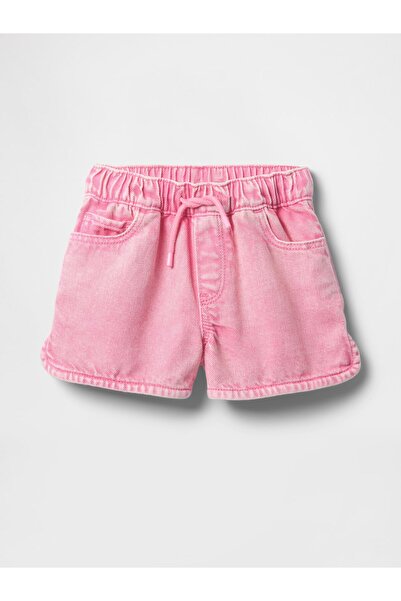 GAP Kız Bebek Pembe UltraSoft Denim Şort