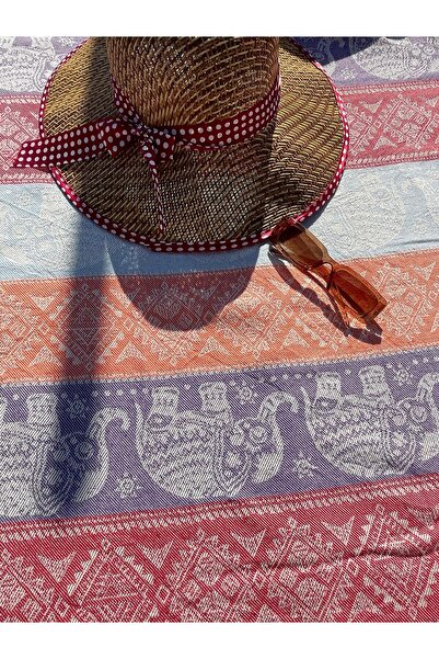 Sobe Hediyelik بيشتيمال قطن على شكل فيل منقوش عرقيًا - للشاطئ والحمام والاستخ...