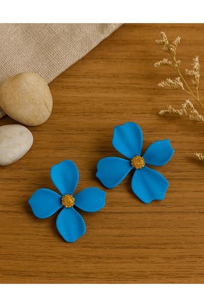 sema aksesuar Women's Flower Model Earrings - Floral Earrings - Valentine's Day Gift Summer Trend