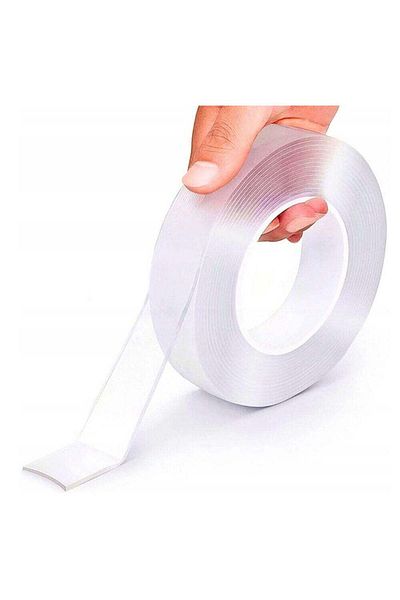 OEM Bandă dublu adezivă din silicon transparent – 4m x 3cm x 2mm, lavabilă și reutilizabilă