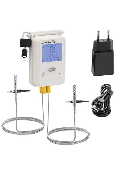Steinberg Systems Termohigrometr rejestrator temperatury i wilgotności LCD USB Wi-Fi zakres 0-100% -50-350C