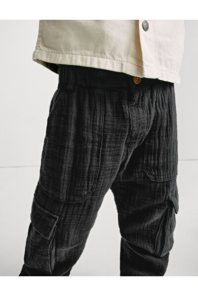 Marks & Spencer Saf Pamuklu Kargo Pantolon (2–8 Yaş)