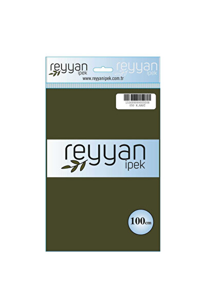 REYYAN İpek Düz Renk Yazma 100cm 050 Haki (Koyu) Tekli Poşet Yazma