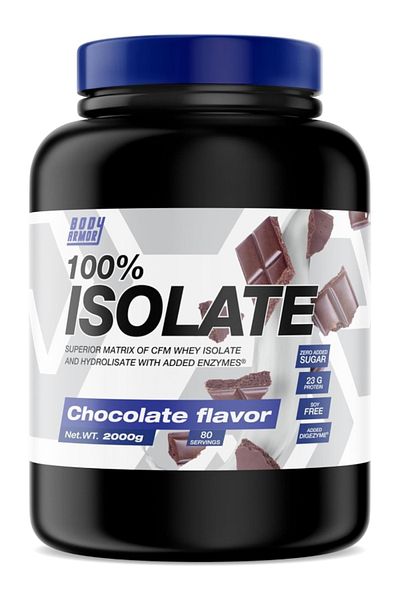 Body Armor Nutrition مسحوق بروتين مصل اللبن المعزول 100%، بنكهة الشوكولاتة - 23 جرامًا من البروتين - 80 حصة - 2000 جرام
