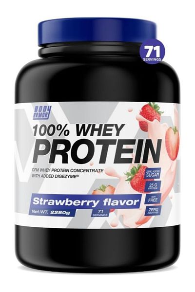 Body Armor Nutrition Whey Protein Strawberry 100% – Protein 25Gram - 71 Servings, 2280g