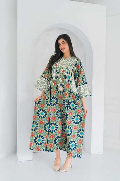 AFandina A distinctive embellished jalabiya that combines luxury and comfort A-368