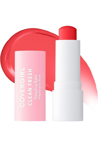 covergirl Clean Fresh Tinted Lip Balm, Vegan Formula, Hydrating, Natural Finish, You're the Pom-400,