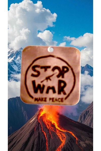 yerlikaya bakır Stop War Pure Copper Necklace