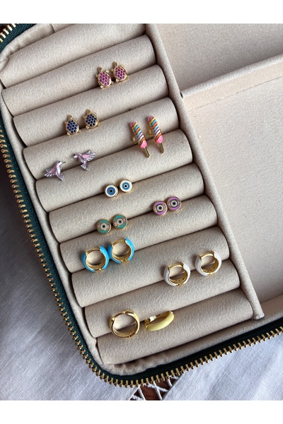 Miltonia 925s Kaplumbağa Çocuk Küpesi Altın Kaplama