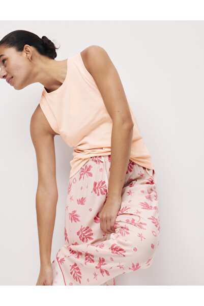 Marks & Spencer Saf Pamuklu Cool Comfort™ Pijama Atlet Üstü