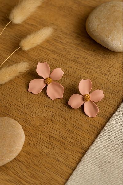 sema aksesuar Women's Flower Model Earrings - Floral Earrings - Valentine's Day Gift Summer Trend