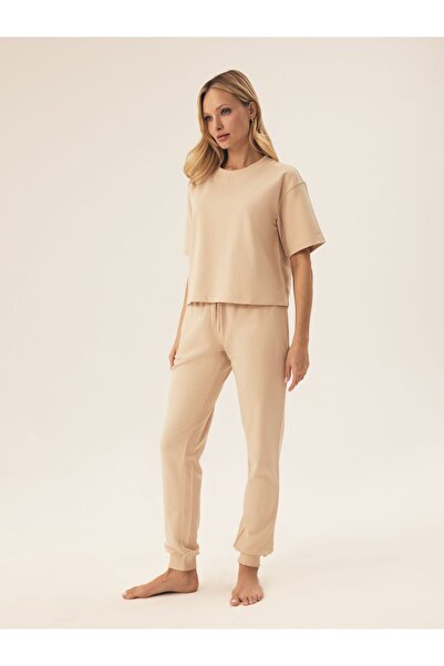 Bloovii Pantaloni de trening pentru femei, jogger, cu buzunare, cu manșete, t...