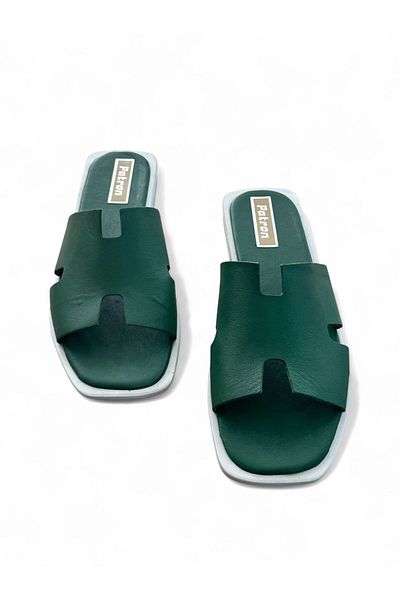 PATRON SHOES Γυναικείες παντόφλες από γνήσιο δέρμα
