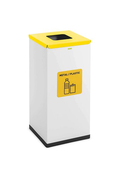 Ulsonix Kosz pojemnik do segregacji sortowania śmieci odpadów 60 l - metal plastik
