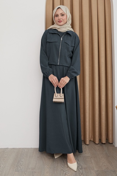 InStyle Jacket Zippered Dress Anthracite