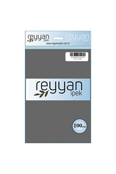 REYYAN İpek Düz Renk Yazma 100cm 053 K. Gri Tekli Poşet Yazma