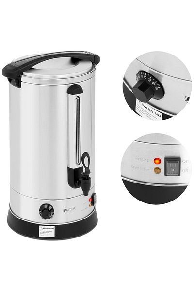 Royal Catering Warnik podgrzewacz do wody grzańca podwójne ścianki stalowy 20.5L 2500 W