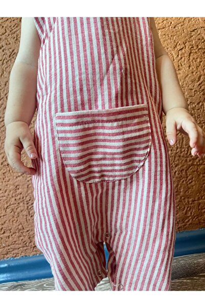 BabyDia Striped Muslin Jumpsuit