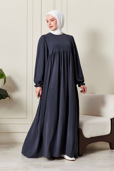 fistan Φόρεμα με μπαλόνι με μανίκια Casual Hijab Aerobin Ayrobin Πανόξιμο Φόρεμα Umrah Hijab Φόρεμα Mother Elbis