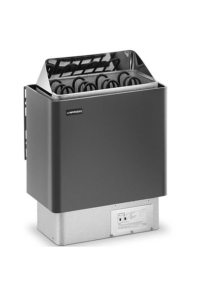 UNIPRODO Încălzitor electric pentru saună 5-9 m3 până la 110°C 400 V 6 kW negru și argintiu