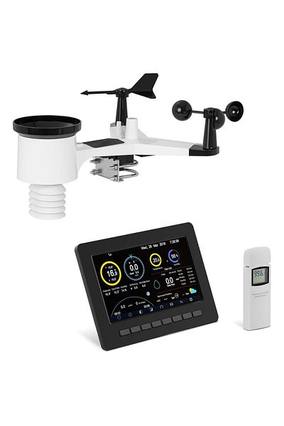 Steinberg Systems Bezprzewodowa stacja meteorologiczna pogodowa solarna 7w1 LCD WiFi 100m