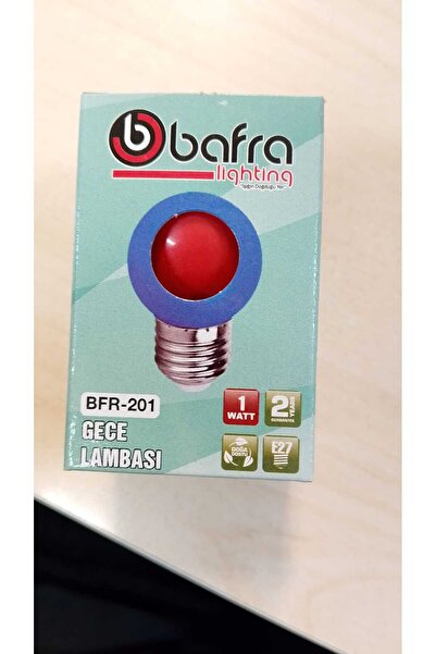 Bafra BFR-201 KIRMIZI RENK GECE LAMBASI 1 WATT