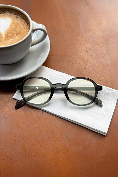 Flaw Wear Retro Round Green Glasses