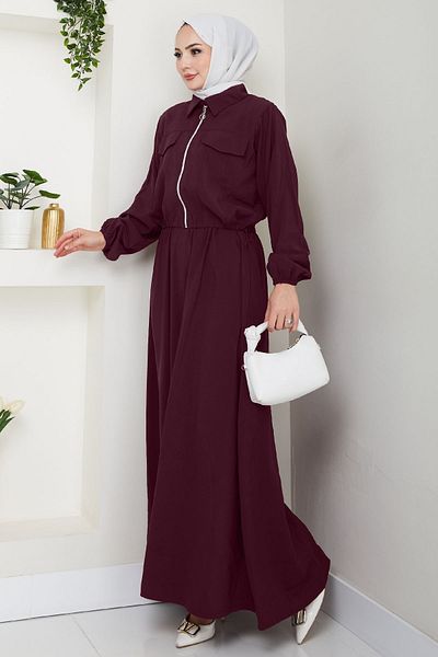 InStyle Jachetă Rochie cu fermoar Prune