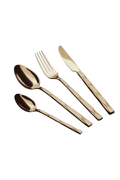 Berlinger Haus 24-piece stainless steel cutlery set. Champagne Collection