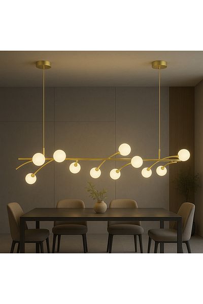 Siena Gold pendant chandelier, 50W - 3000K - Diffusion angle: 150° - CRI 90