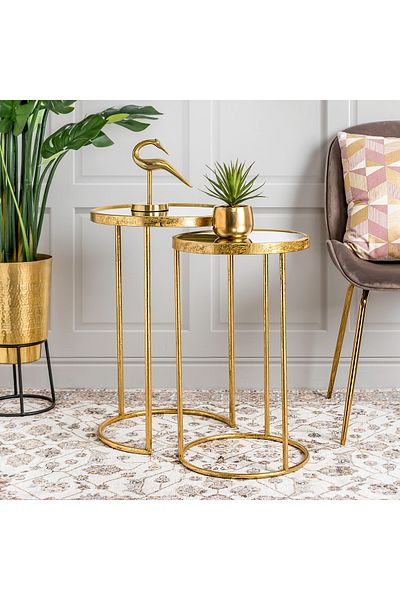 Generic 2 Pcs Nested Table Gold