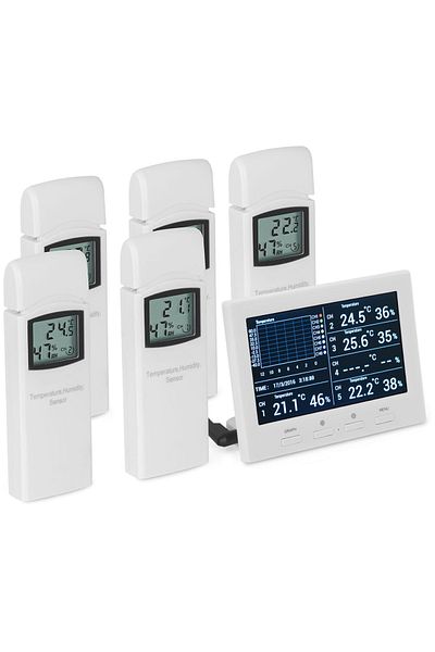 Steinberg Systems Bezprzewodowa stacja pogodowa 5 czujników microSD USB