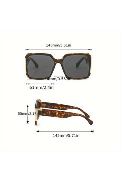 dzmerc Women's Square Unisex Lightweight Sunglasses