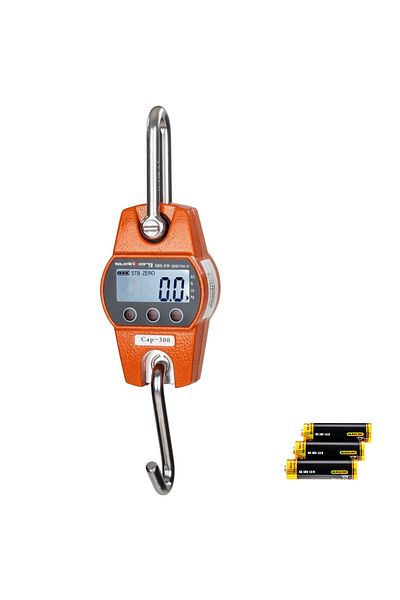 Steinberg Systems Cântar comercial cu cârlig de vânătoare pentru vânători SBS-KW-300/100-O LCD până la 300 kg