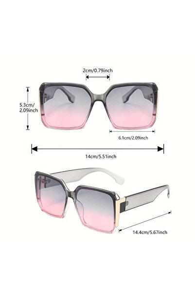 dzmerc Women's Square Unisex Lightweight Sunglasses