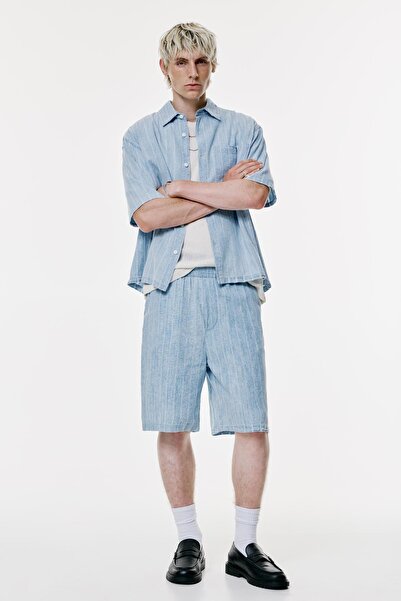 Pull & Bear Bol kesim denim bermuda