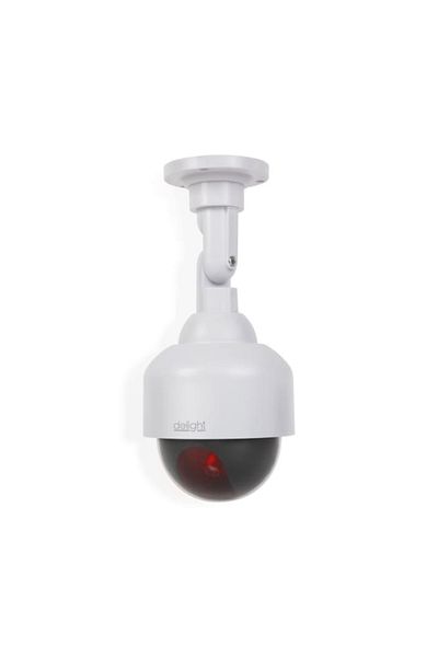 Dali Fake Surveillance Camera, Flashing LED, 360° Rotation, 265x120mm, White