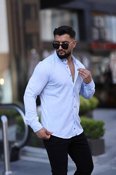 Klothy Erkek Keten Karışımlı Slim Fit Gömlek 2430