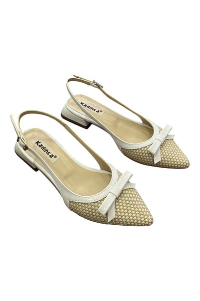 Aldina Nucci Kadıanca Women's Open Back Ballerinas # 1047