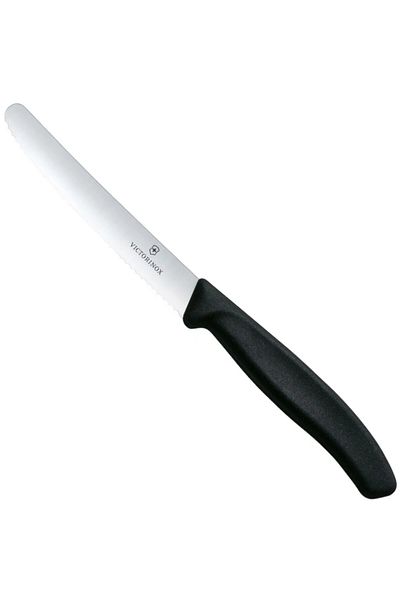 Victorinox Cuțit pentru roșii cu lamă zimțată rotunjită 110/219 mm - negru