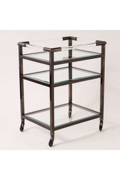 homez 3 tier serving trolley in black 60*48*78cm
