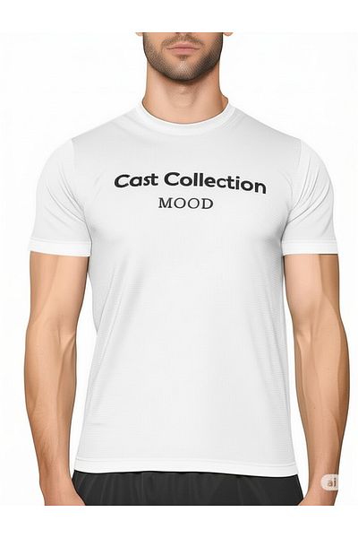 NO 601 Men's Cast Collection Mood Printed Breathable Mesh Fabric Sports Tshirt