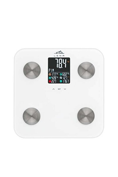 ETA Bathroom scale 3781 90000, 180Kg, body analysis, 6 mm, color display, white