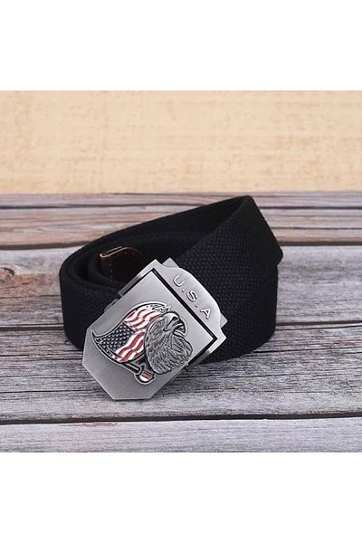 Lion camo Tactical belt with quick release Black Cordura Metal buckle USA