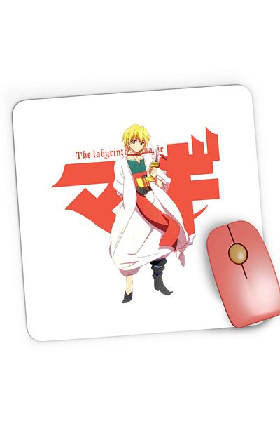 OEM Mousepad Gaming Magi The Labyrinth of Magic Alibaba Orange Character Pose, 21x19 cm